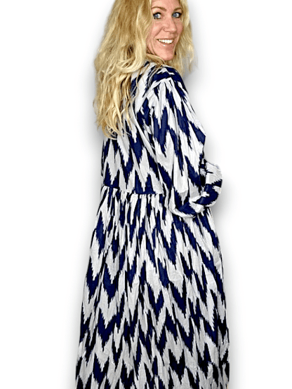 IDA IVY Pouf Sl Dress/Nvy Aztec image 2