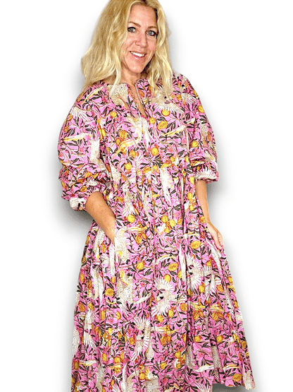 IDA IVY Pouf Sl Dress/Pnk Cockatoo image 4