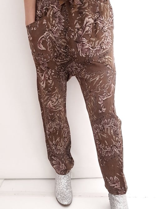 Coffee Paisley Peggy Pants