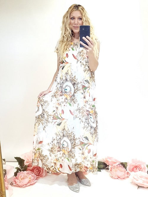 White Maud Josefina Busy Bloom Singoalla Maxi