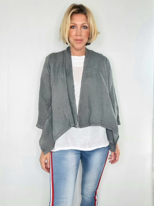 Grey Plain Cover Up Jkt