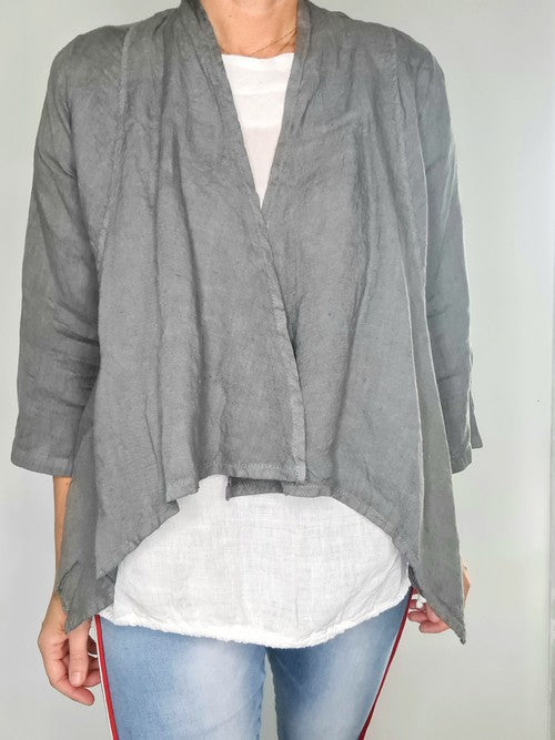 Grey Plain Cover Up Jkt