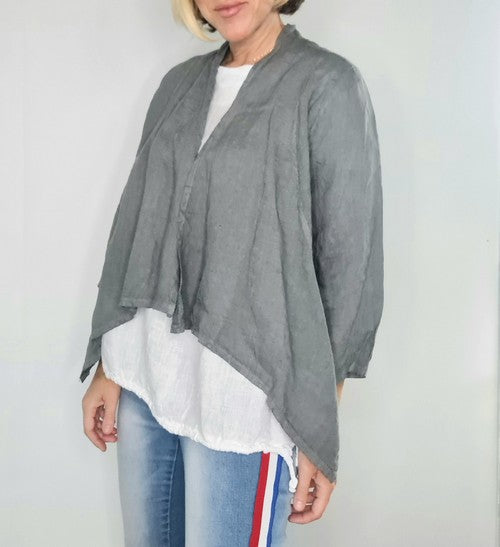 Grey Plain Cover Up Jkt