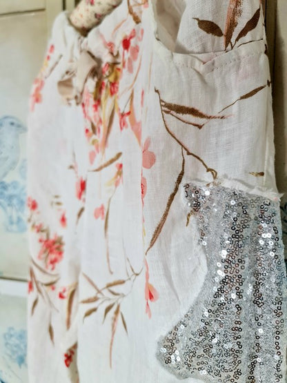 Vanilla Aika Rose Linen Sequin Star Pants