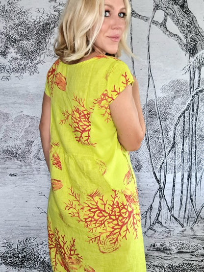 Bright Lime Reef Kennedy Dress