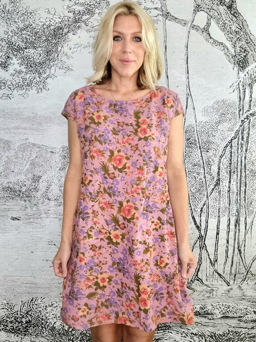 Berry Multi Rose Kennedy Dress