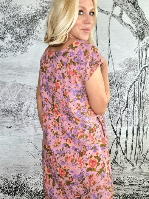 Berry Multi Rose Kennedy Dress