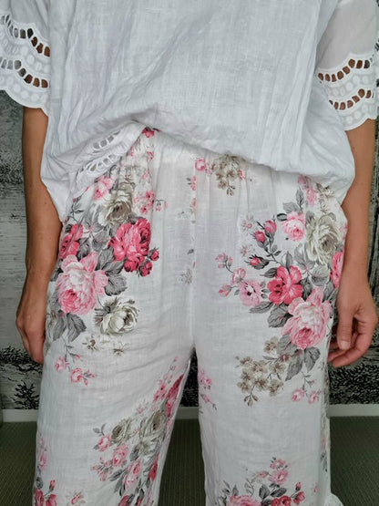 White High Tea Lace Leg Pant