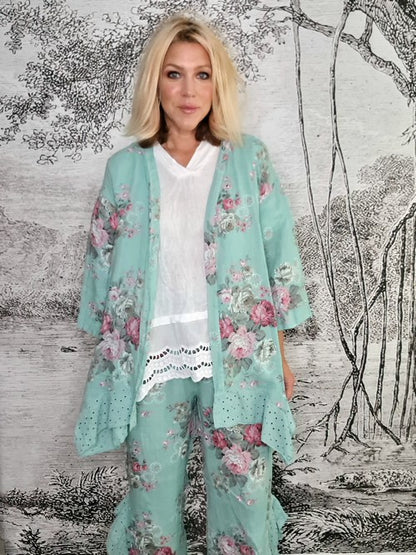 Mint High Tea Lace Hem Jacket