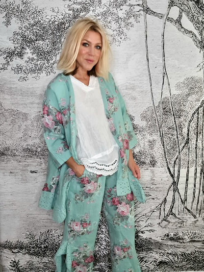 Mint High Tea Lace Hem Jacket