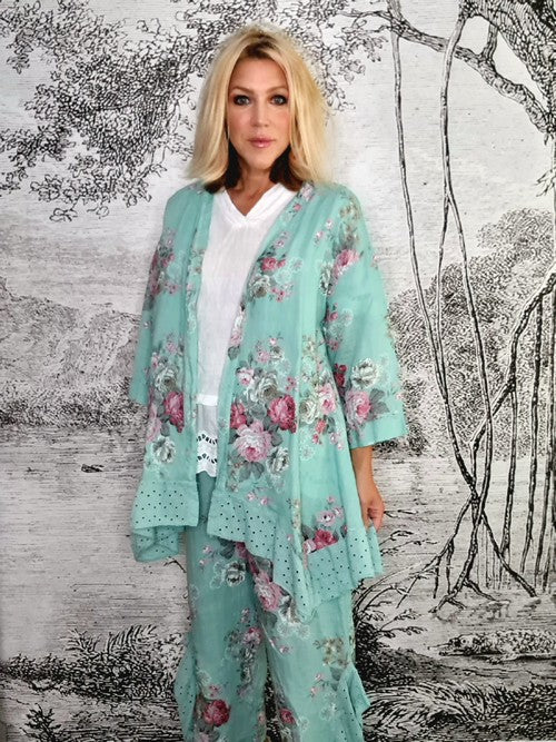 Mint High Tea Lace Hem Jacket