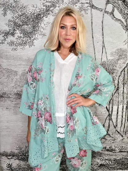 Mint High Tea Lace Hem Jacket