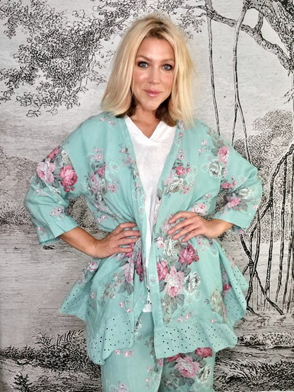 Mint High Tea Lace Hem Jacket