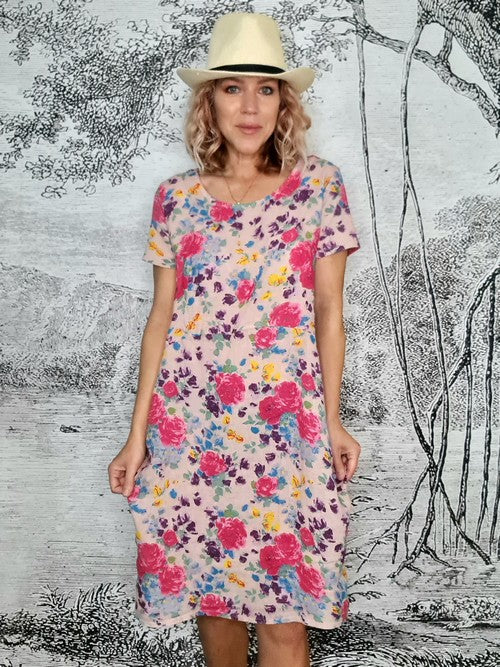 Pink Rose Kissed Jungle Dress