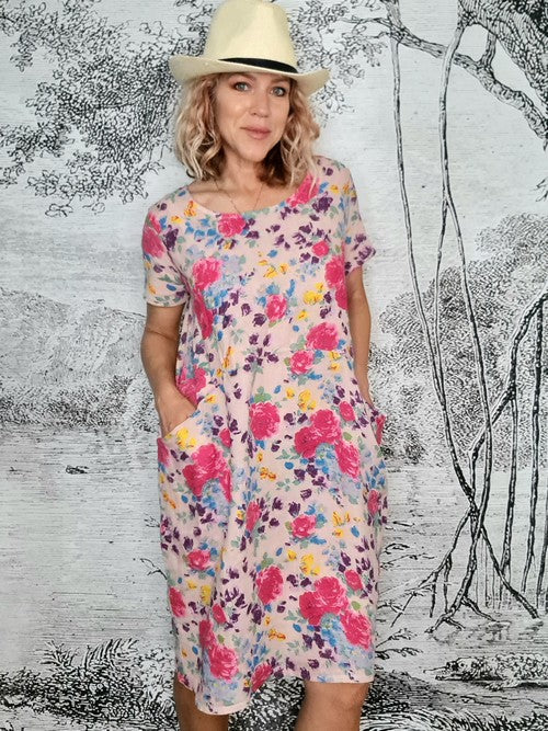 Pink Rose Kissed Jungle Dress