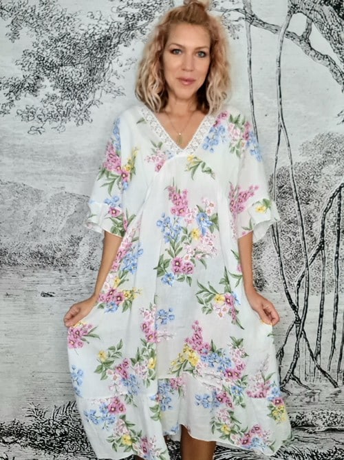 White Midsommar Sophie Midi Dress