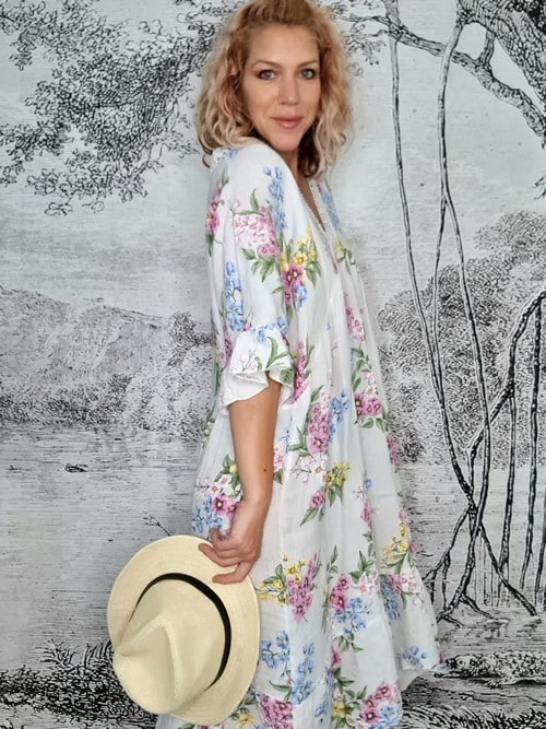 White Midsommar Sophie Midi Dress