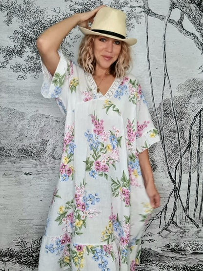 White Midsommar Sophie Midi Dress