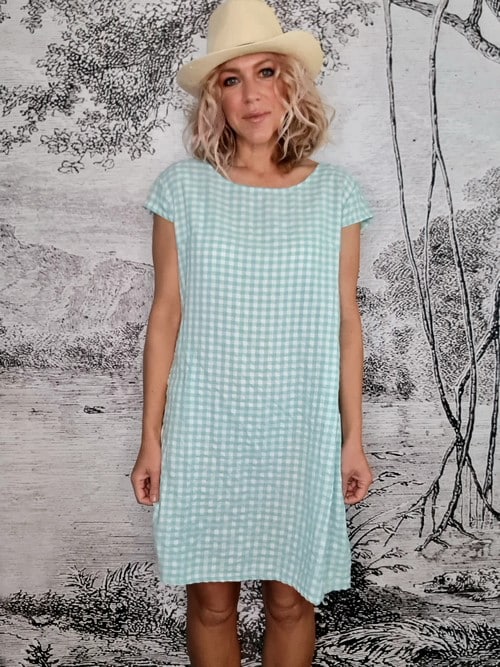 Mint Check Polka Viscose/Cotton Kennedy