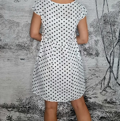 White Polka Dot Kennedy Dress