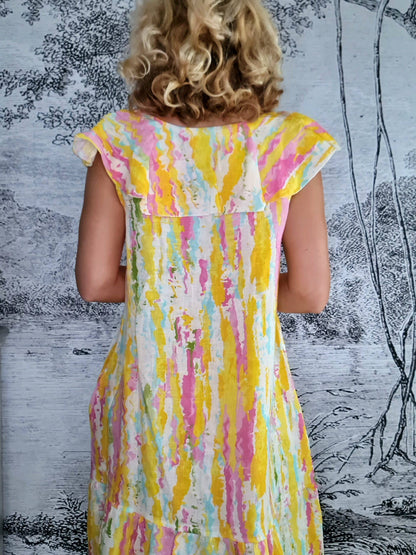 Lemon Rainbow Stella Frill Dress