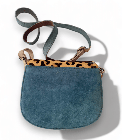 Hey Herbee Piper Suede Leather Bag-AE1985 Tan Medium Leopard