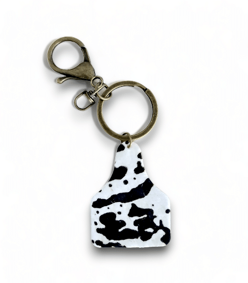Leather/Cow Keyring - Hey Herbee