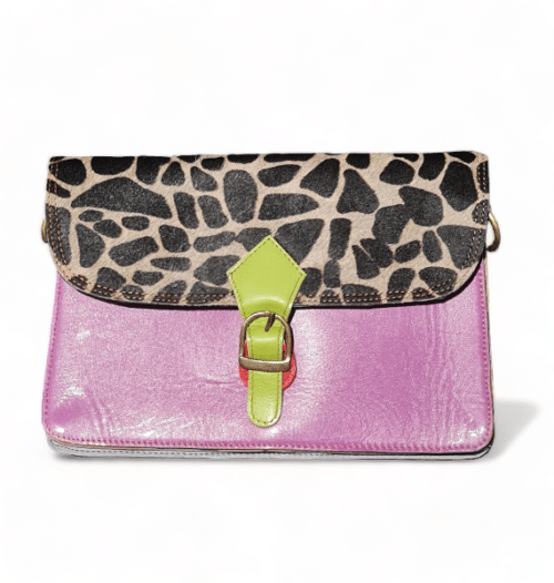 Hey Herbee Pinocchio Leather Bag-AE1967-Purple Blk/Pebble