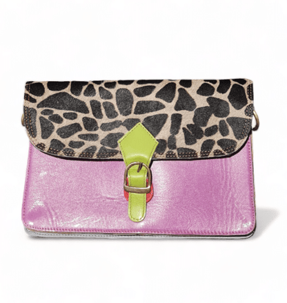 Hey Herbee Pinocchio Leather Bag-AE1967-Purple Blk/Pebble