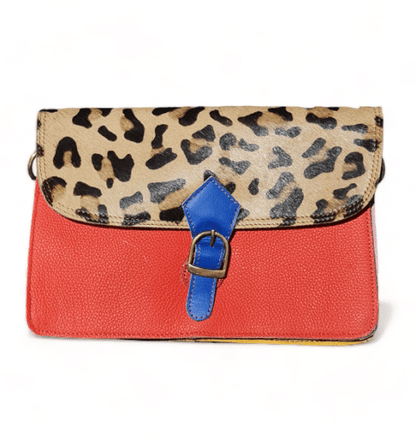 Hey Herbee Pinocchio Leather Bag-AE1967-Tangerine Leopard