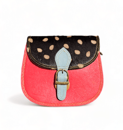 Hey Herbee Leather Bag-Mini Macbeth/Red/Blk Brwn Dot