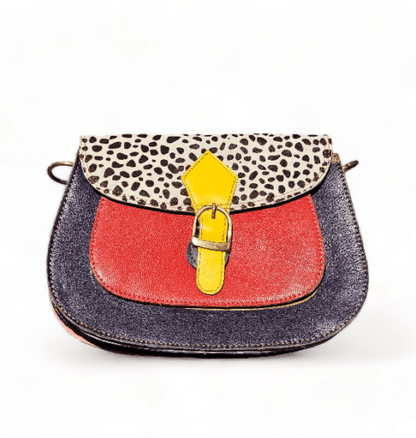 Hey Herbee Freeda Leather Bag-AE1923 Nvy/Wine-Blk/Wht Mini Pebble
