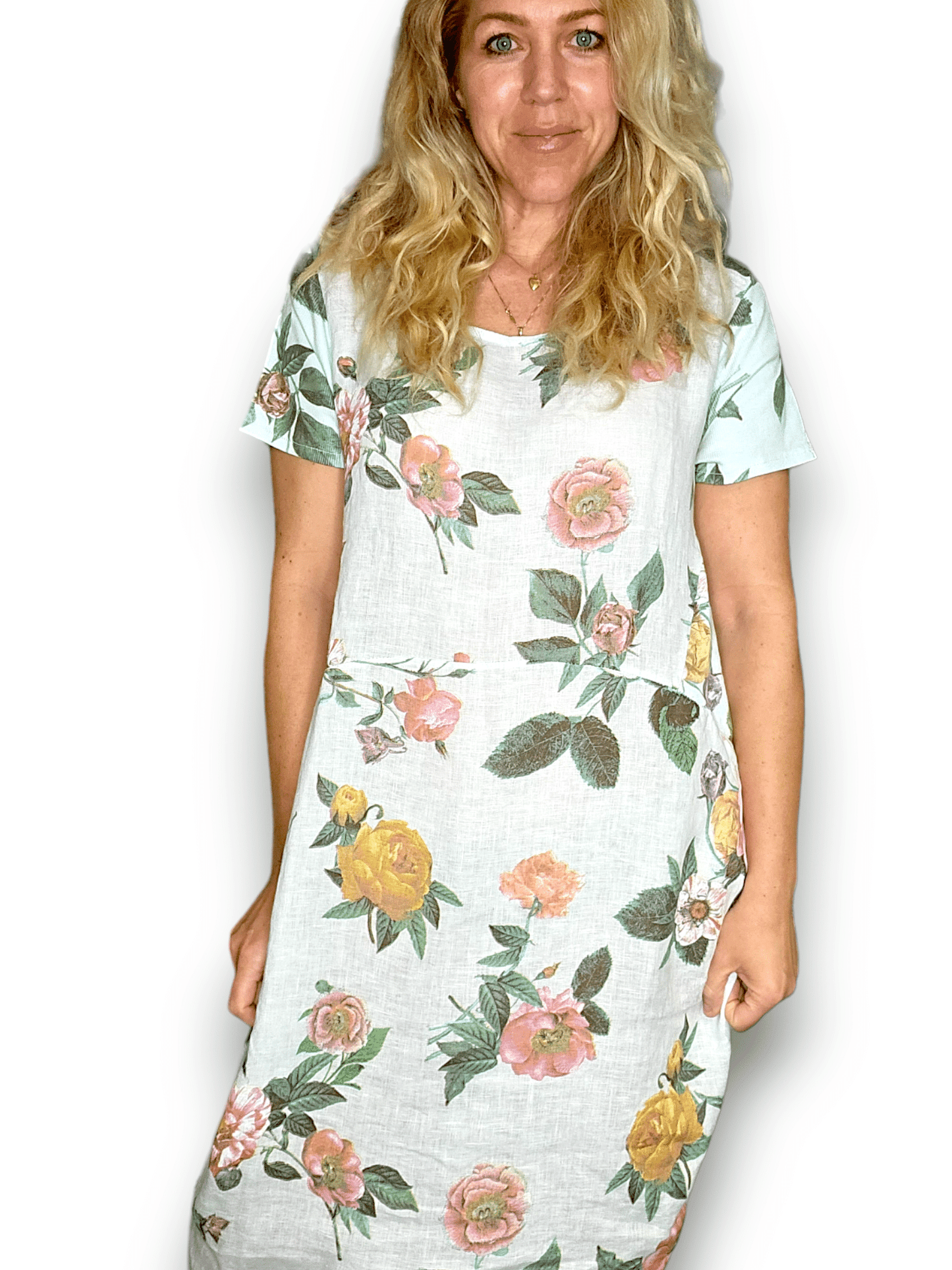 Pale Mint Multi Floral Jungle Dress