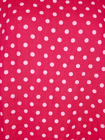 Lipstick Polka Dot Button Sleeve Hem Dress