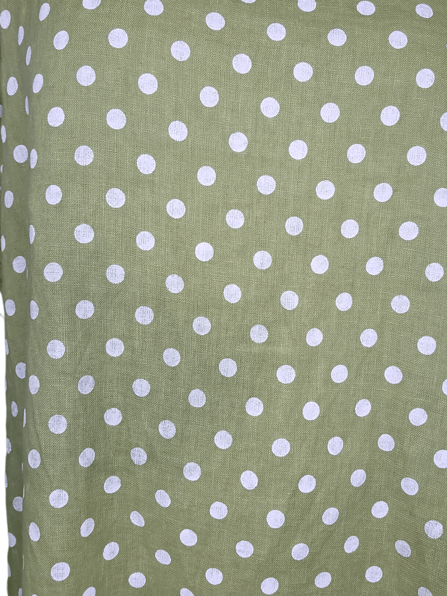 Lime Polka Dot Button Sleeve Hem Dress