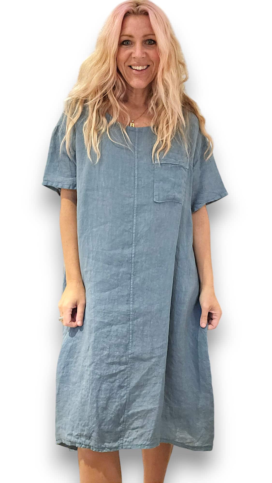 Grey Plain Easy Peasy T-Shape Dress
