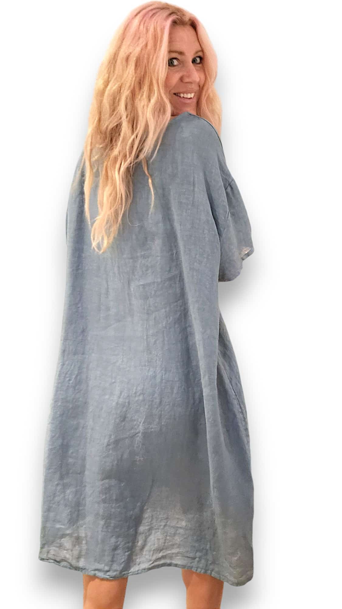 Grey Plain Easy Peasy T-Shape Dress