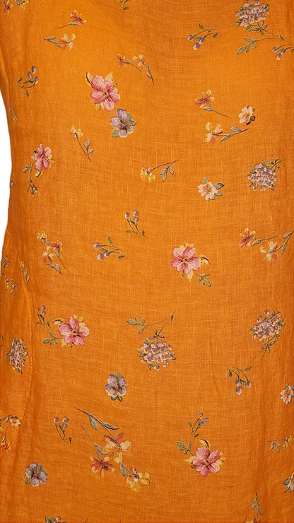 Bright Orange Windy Bloom Kennedy Dress