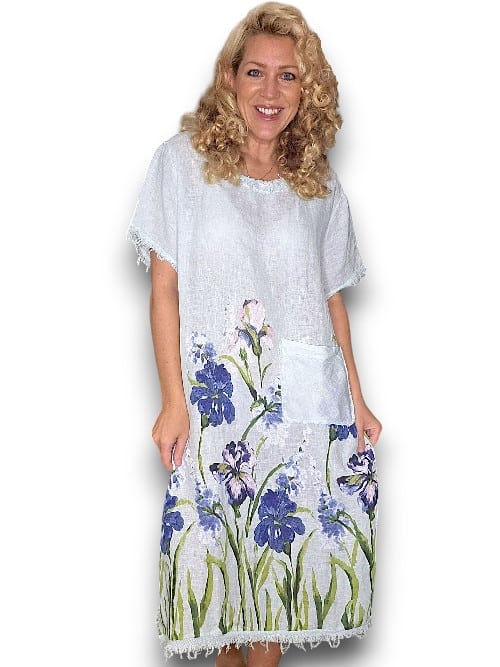 Mint Fray Dress w feature Pkt