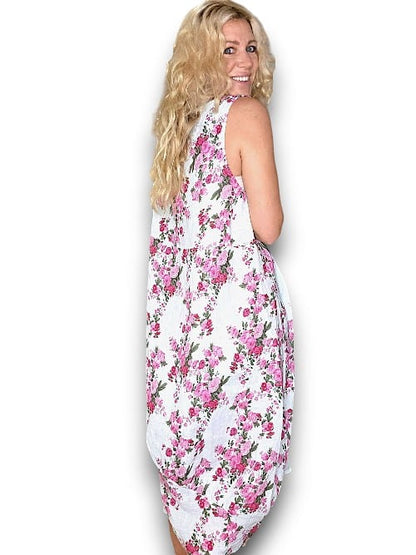 Pale Mint Far Away Rose Tank Dress