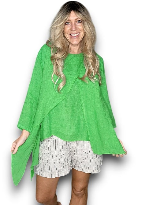 Bright Green Layer Top
