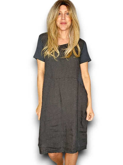 Grey Plain Jungle Dress