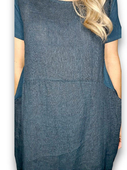 Dark Jade Plain Jungle Dress