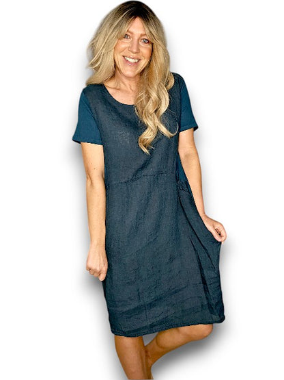 Dark Jade Plain Jungle Dress