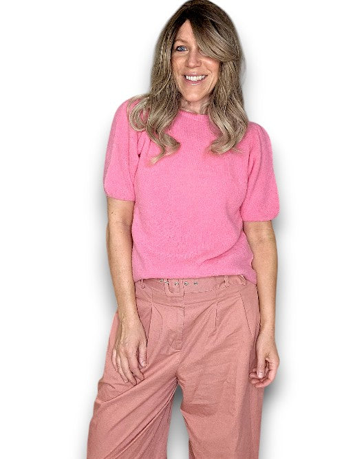 Pink Babydoll Pouf Sweater