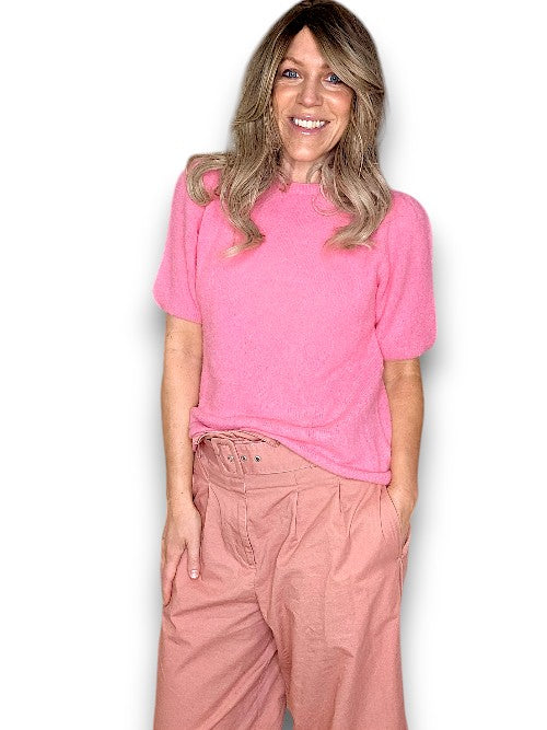 Pink Babydoll Pouf Sweater