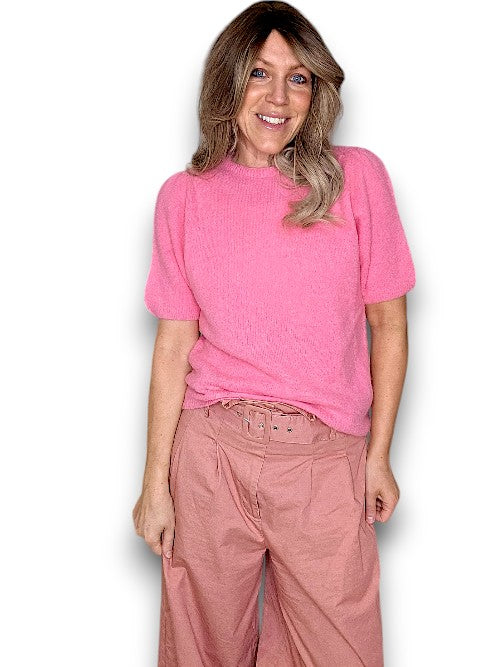 Pink Babydoll Pouf Sweater