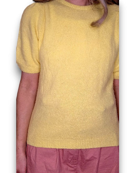 Lemon Babydoll Pouf Sweater