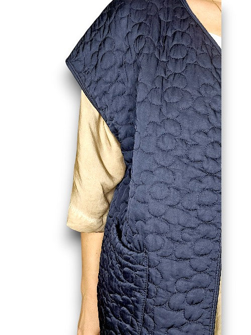 Quilted Navy Vest