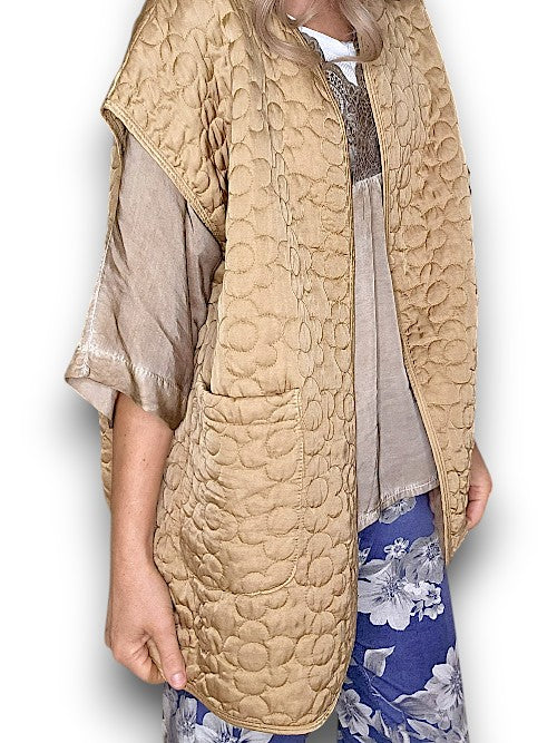 Quilted Caramel Vest